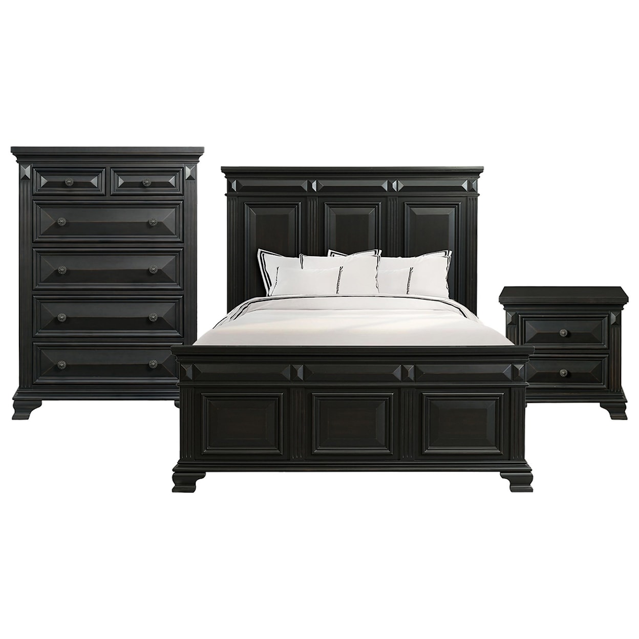 Elements International Calloway 3-Piece Queen Bedroom Group