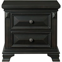 Traditional Nightstand with Two Drawers