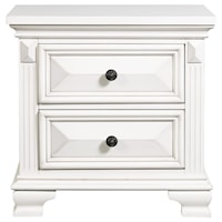 Traditional Nightstand with Two Drawers