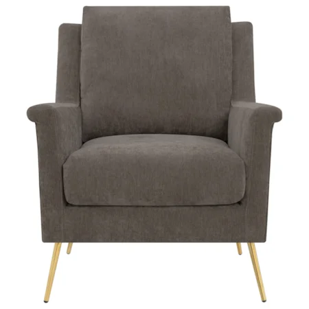 Contemporary Accent Chair with Metal Legs