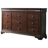 Transitional 9-Drawer Dresser