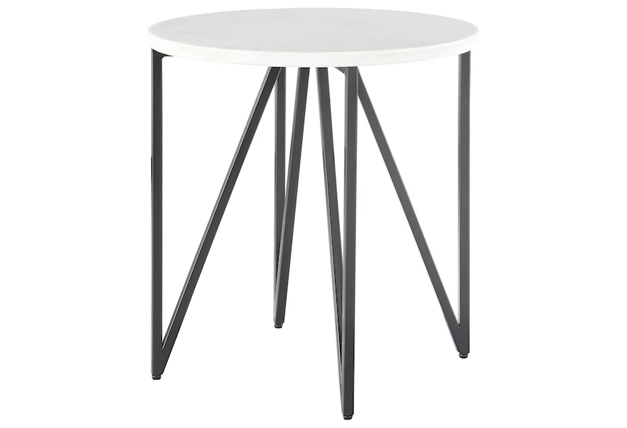 Cedric Round End Table by Elements at Royal Furniture