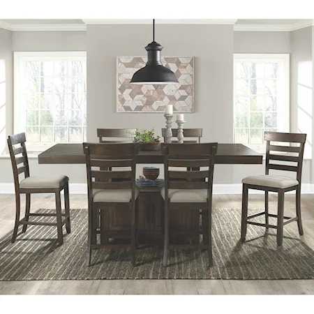Counter Height Dining Set with Built-in Storage