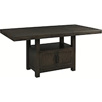 Transitional Counter Height Table with Wine Storage