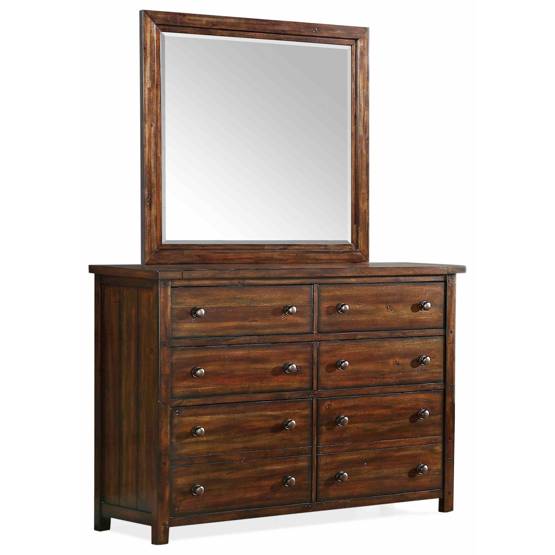 Dresser and Mirror Set
