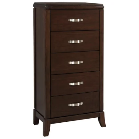 Spinning Five Drawer Lingerie Chest with Mirror