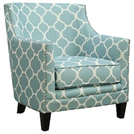 Transitional Accent Chair with Nailhead Trim