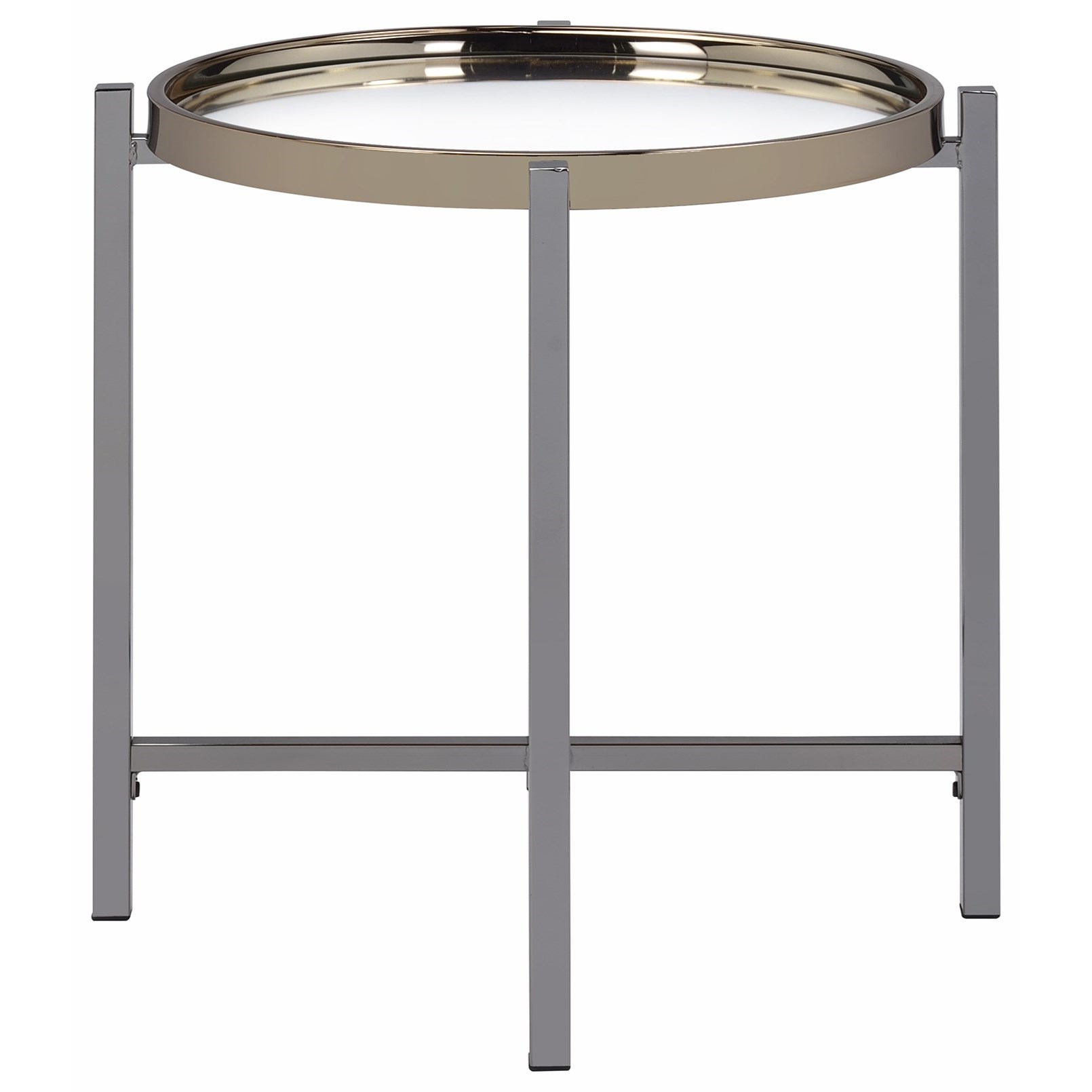 Elements International Edith CEH100ETE Contemporary Round End Table