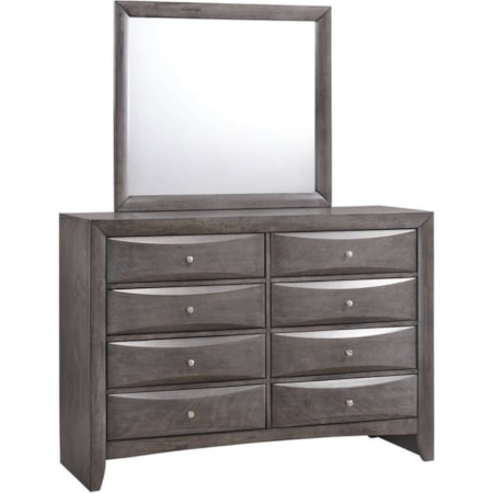 8-Drawer Dresser and Mirror
