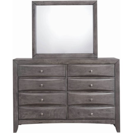 8-Drawer Dresser and Mirror