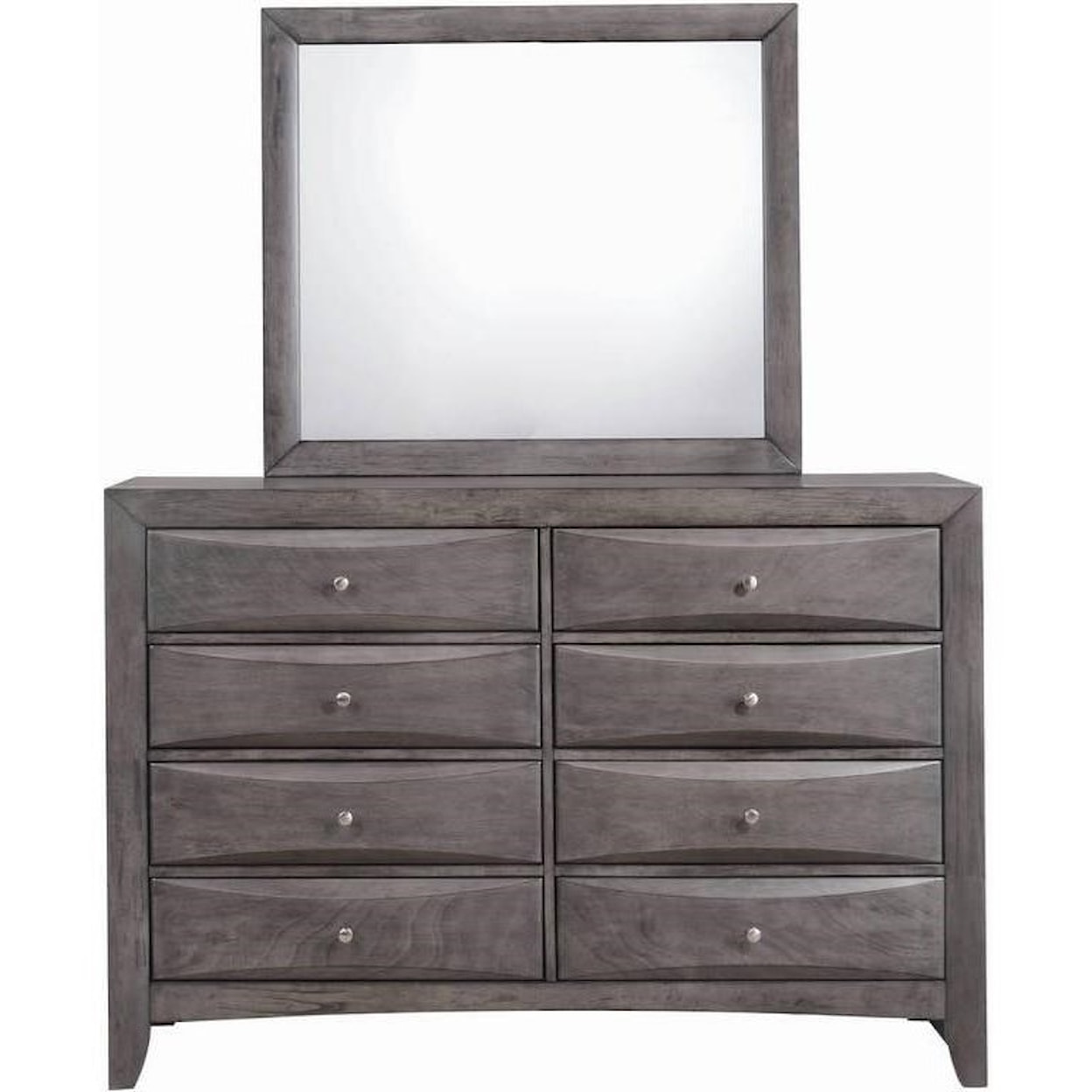 Elements International Emily Mirror with Wood Frame