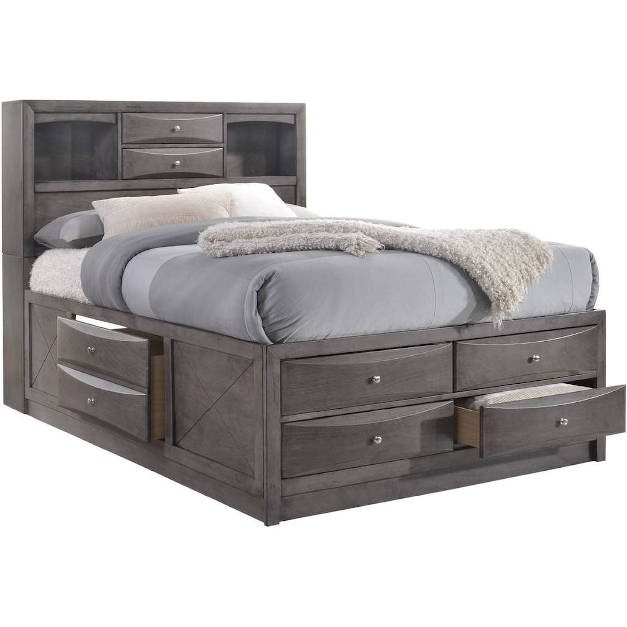 Elements International Emily King Storage Bedroom Group