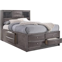 Transitional Queen Bed with Dovetail Drawers