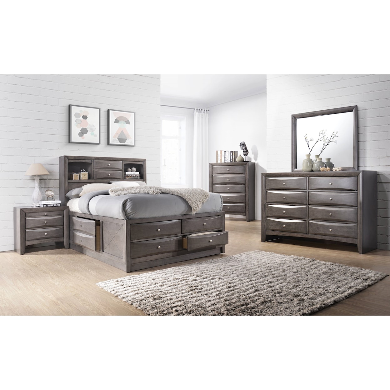 Elements International Emily Queen Bedroom Group