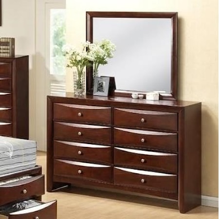 8 Drawer Dresser and Mirror