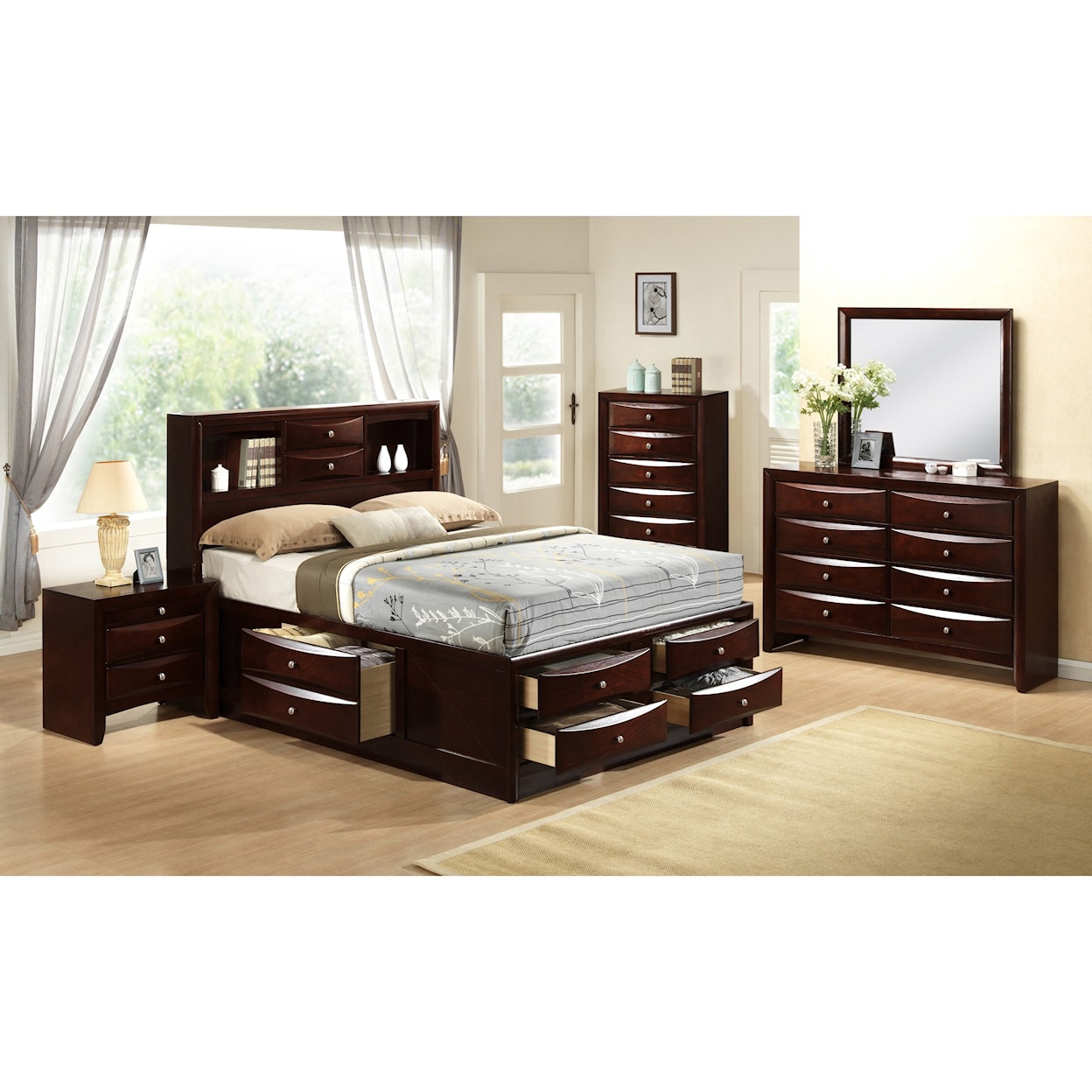 Elements International Emily Queen Bedroom Group