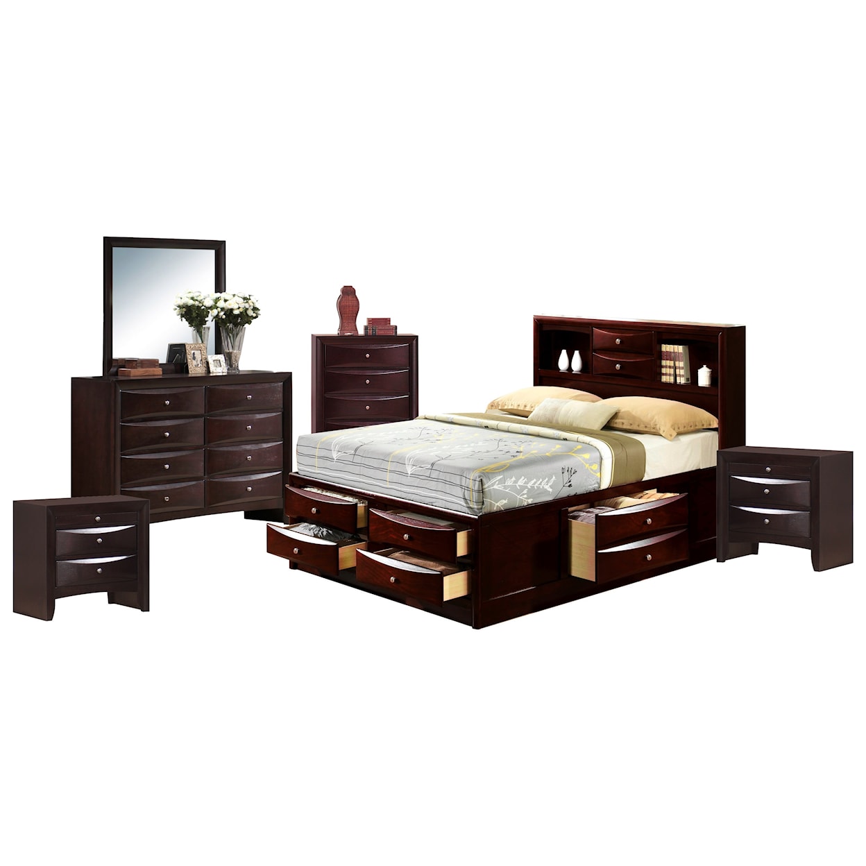 Elements International Emily Queen Bedroom Group