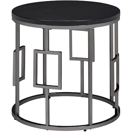 Contemporary Round End Table