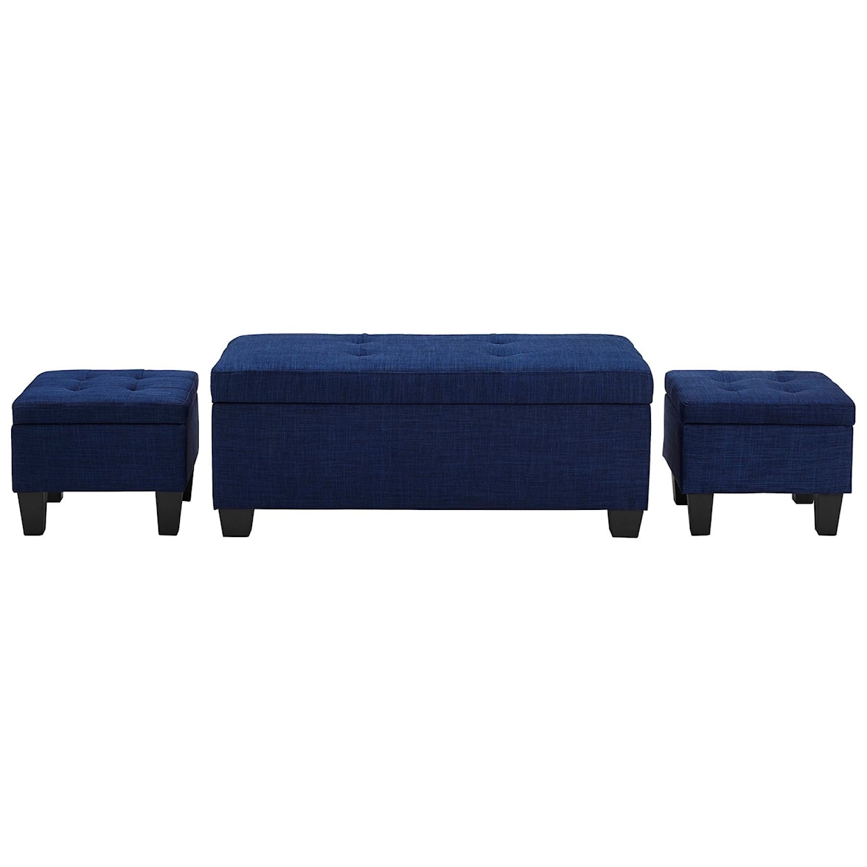 Elements International Ethan 3-Pack Storage Ottoman