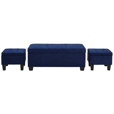 3-Pack Storage Ottoman