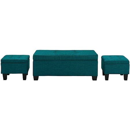 3-Pack Storage Ottoman