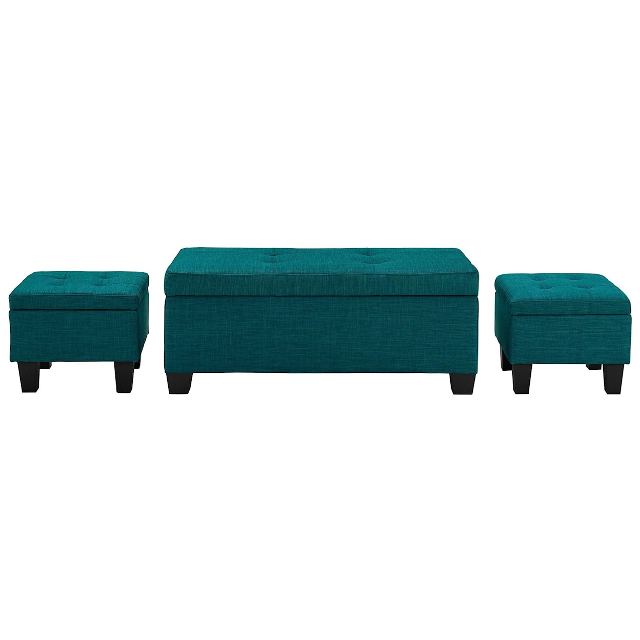 Elements International Ethan 3-Pack Storage Ottoman