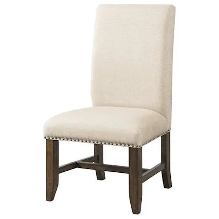 Upholstered Side Chair with Nailhead Trim