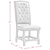 Elements International Gramercy Tufted Tall Back Side Chair