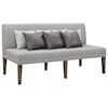 Elements International Gramercy Upholstered Dining Settee