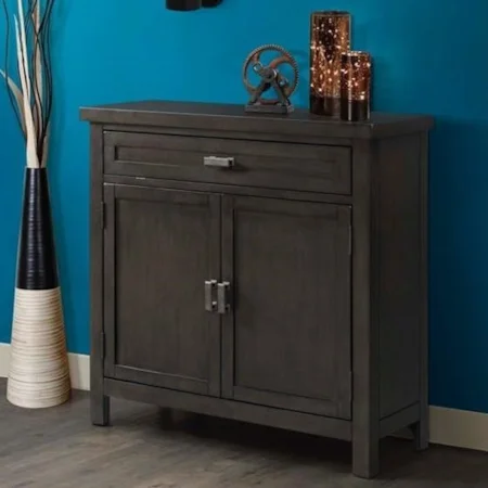 Transitional Accent Chest with 1 Drawer and 2 Shelves