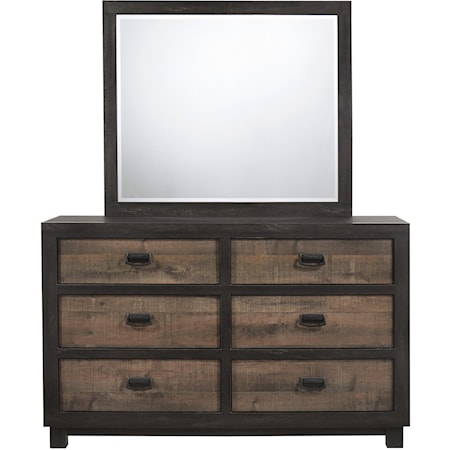 6-Drawer Dresser w/ Mirror Set