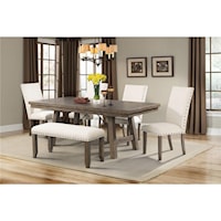 Rustic Dining Set with Bench