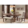 Elements Jax Dining Table and Chair Set with Bench