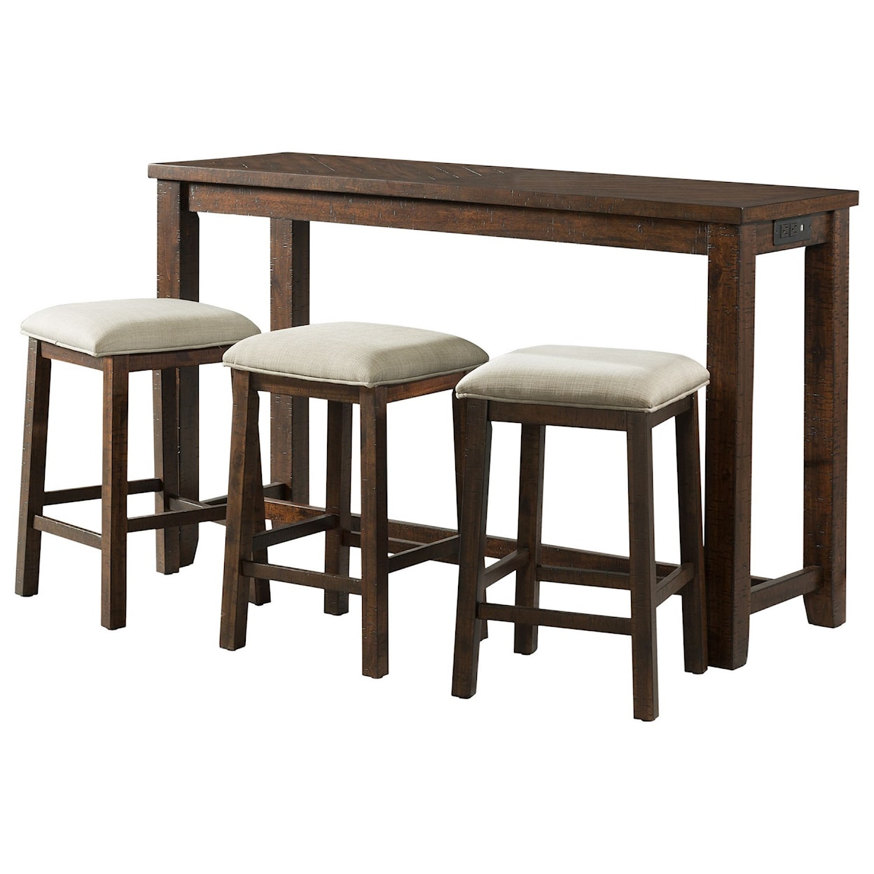 Elements International Jax Multipurpose Bar Table Set