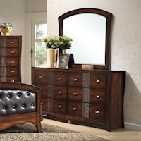 6 Drawer Dresser and Mirror Set