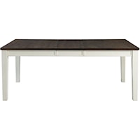 Two-Tone Rectangular Dining Table with 2 Drawers