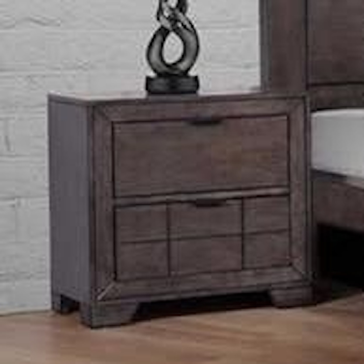 Elements International Logic 2-Drawer Nightstand