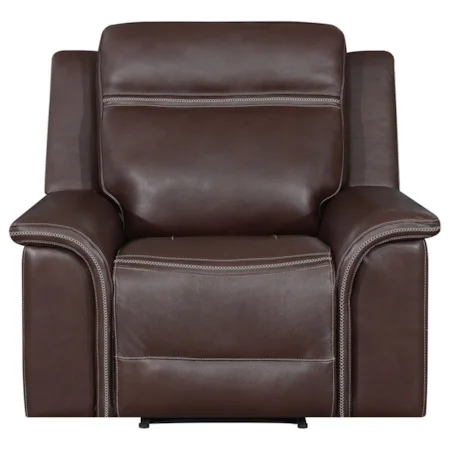 Contemporary Leather Rocker Recliner