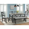 Elements Martin Dining Table Set with Bench