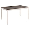 Elements International Martin Dining Table Set with Bench