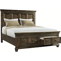 King Panel Storage Bed