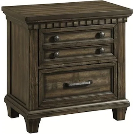 Traditional Nightstand with USB Ports