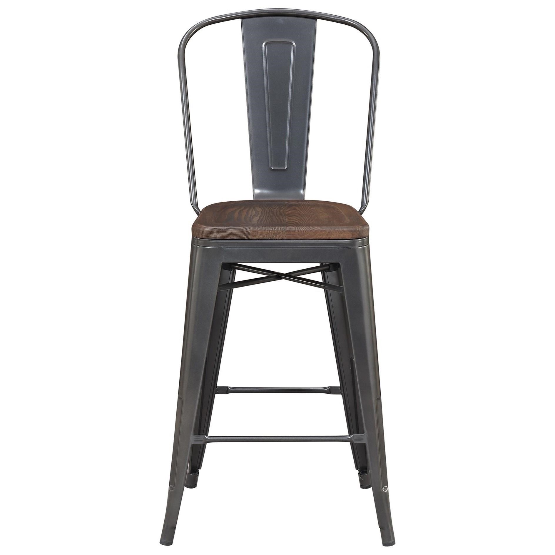 Elements International Moon BMO100CHE Industrial Bar Stool Dunk