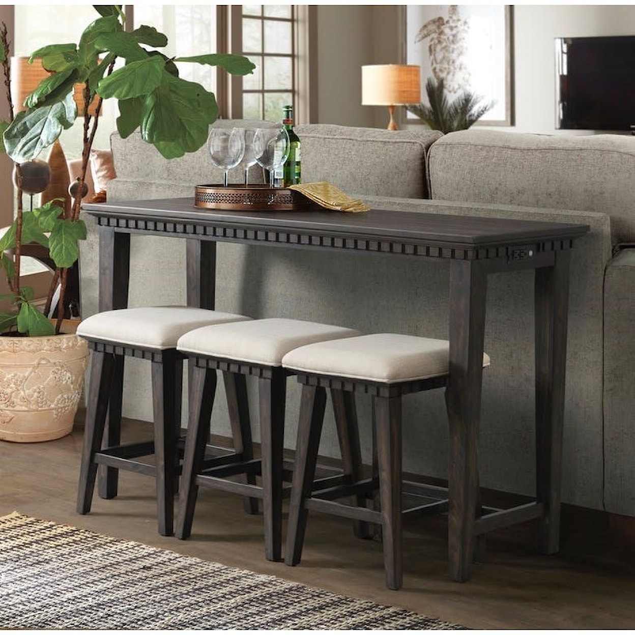 Elements International Morrison Bar Stool Set