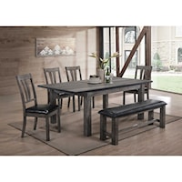 Dining Table and Chair Set with Bench