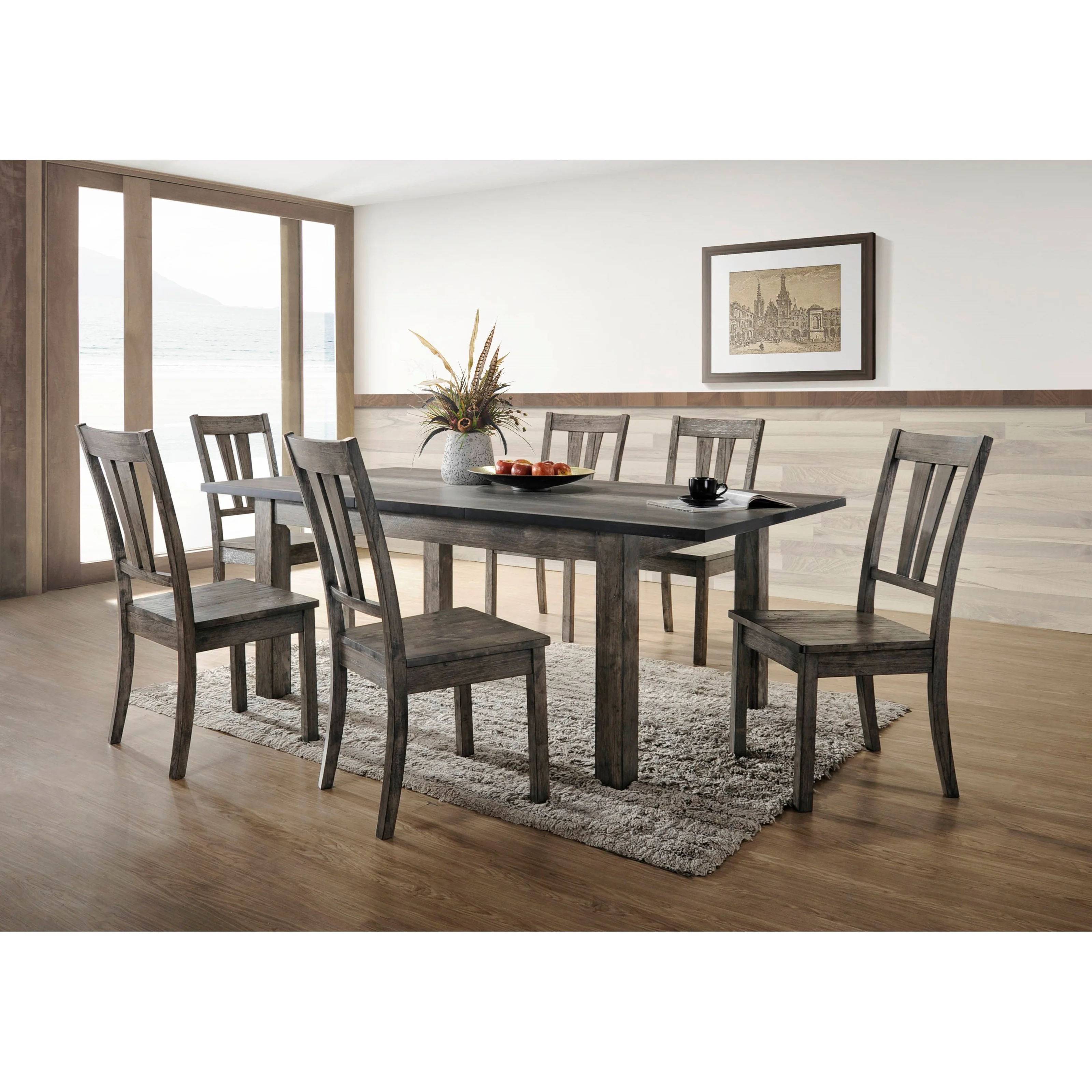 Elements Nathan DNH100CW7PC 7Piece Dining Set Royal Furniture