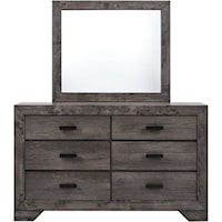 Rustic Dresser and Mirror Set