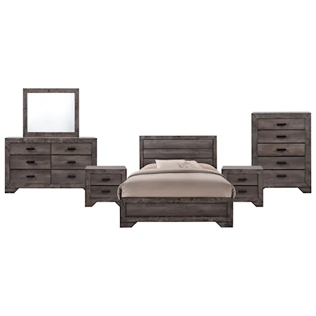 Rustic 6-Piece Queen Bedroom Set