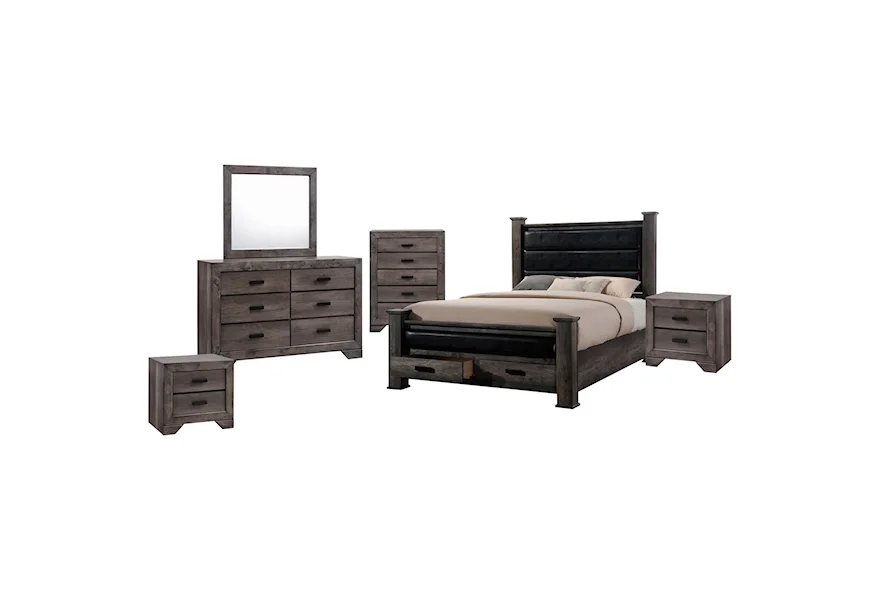 Nathan 6-Piece Queen Bedroom Set by Elements at Royal Furniture