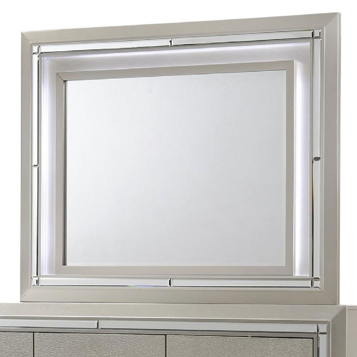 Elements International Platinum Dresser Mirror